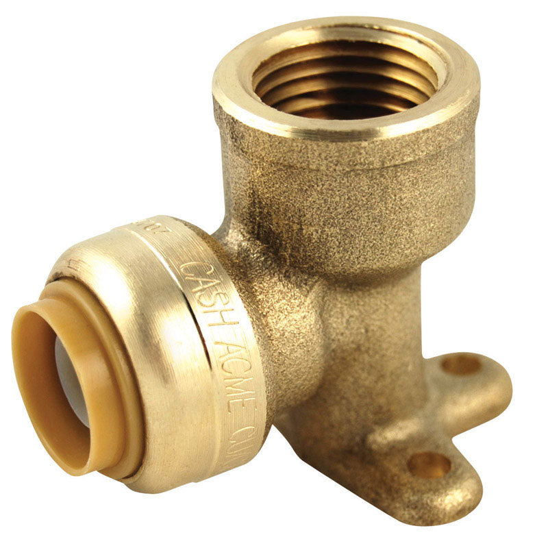 SHARKBITE - SharkBite 3/4 in. Push X 3/4 in. D FPT Brass Drop Ear Elbow
