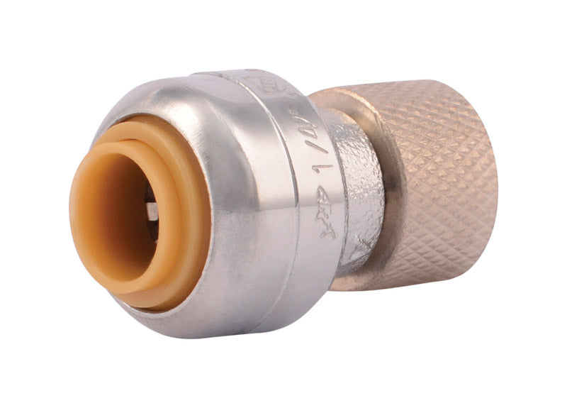 SHARKBITE - SharkBite 1/4 in. PTC X 3/8 in. Compression Brass Stop Valve Connector