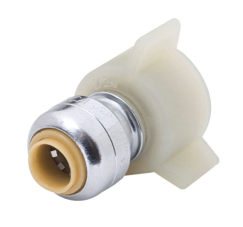 SHARKBITE - SharkBite 1/4 in. Push X 7/8 in. PTC Brass Straight Stop Valve