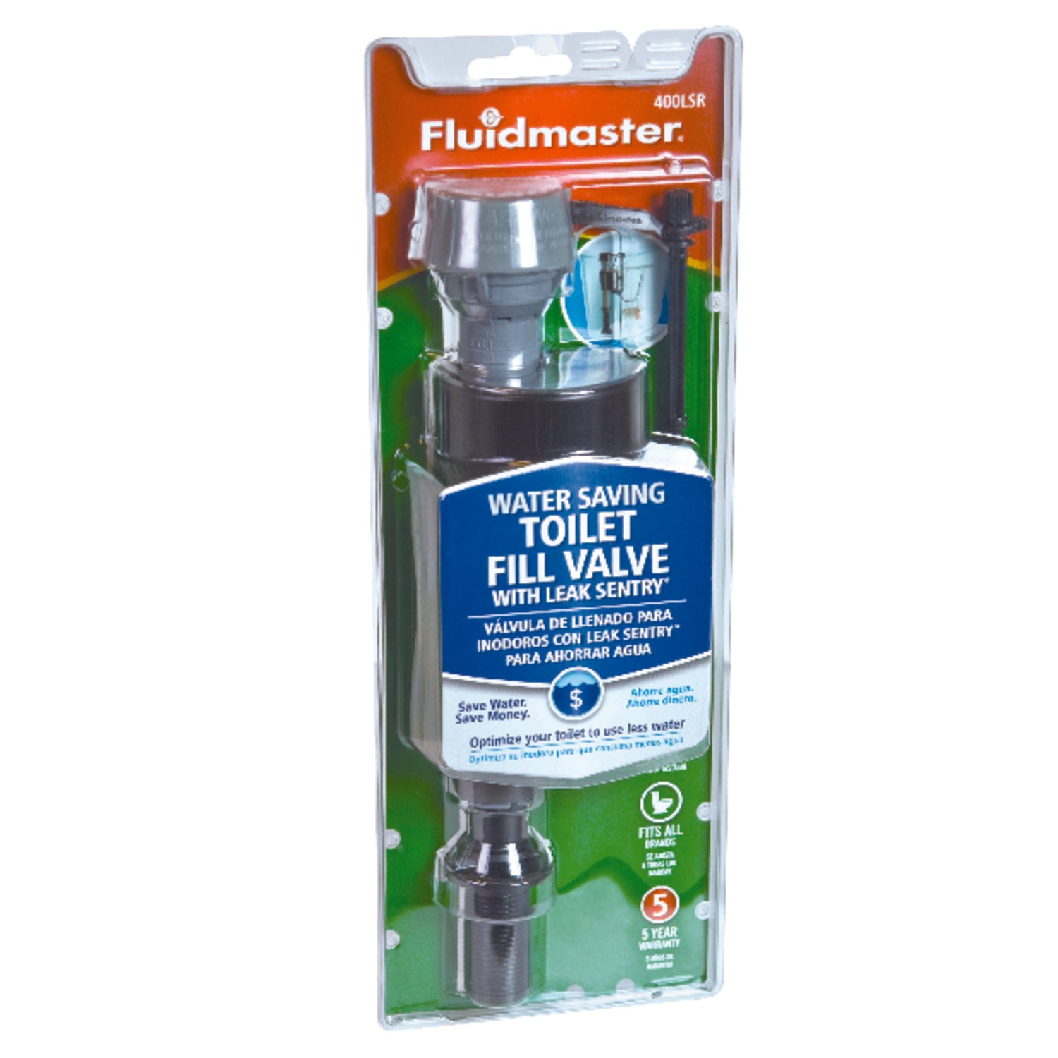 Fluidmaster Toilet Fill Valve Multicolored Plastic - Case of 4