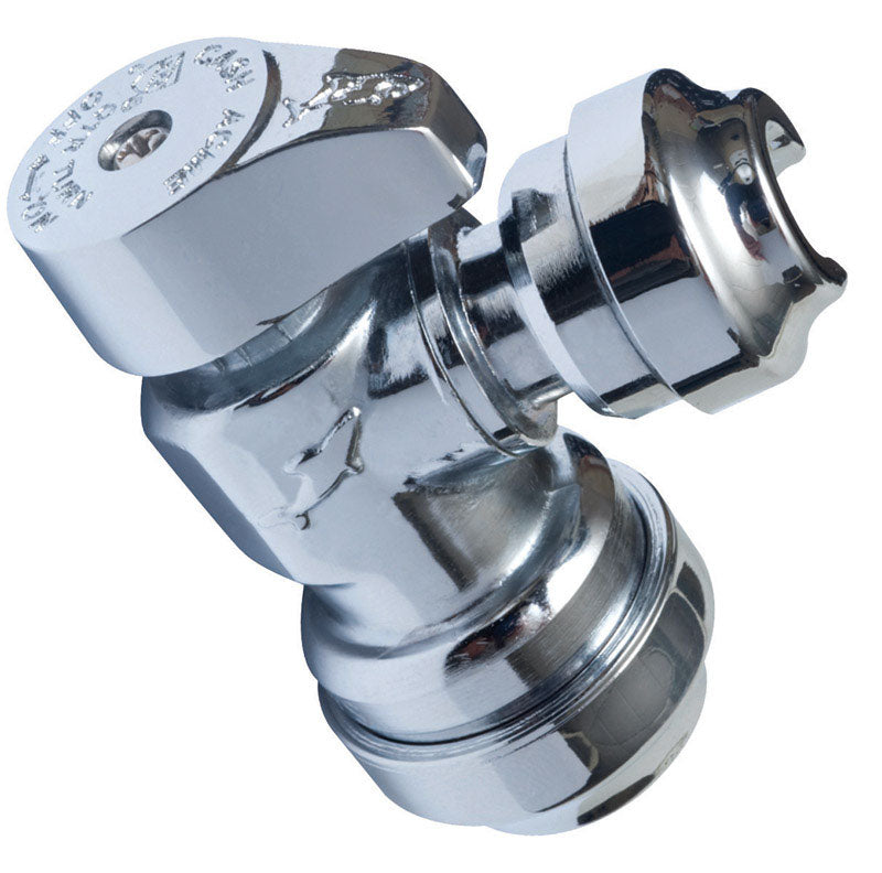 SHARKBITE - SharkBite 1/2 in. PTC X 1/4 in. Brass Angle Stop Valve