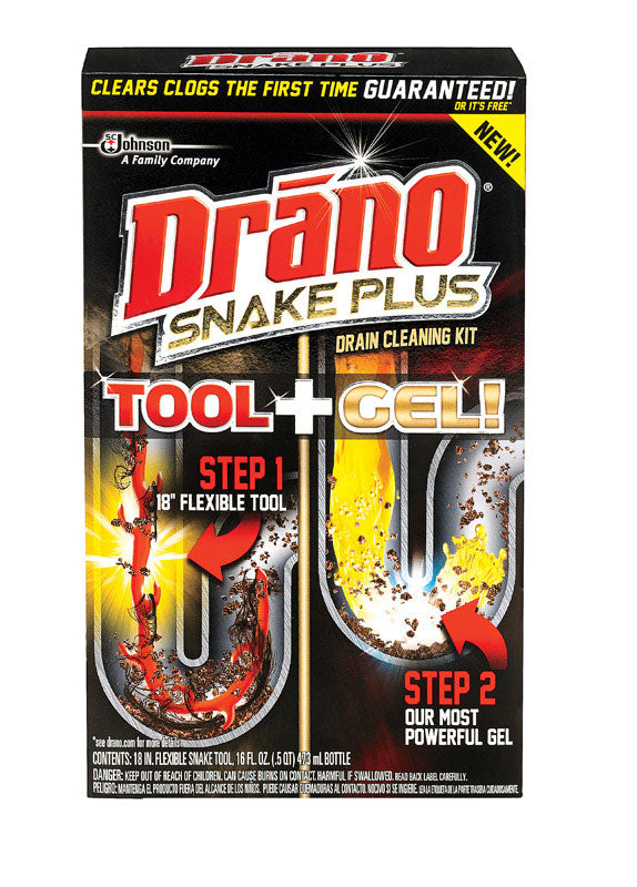 DRANO - Drano Snake Plus Gel Drain Cleaning Kit 16 oz - Case of 6