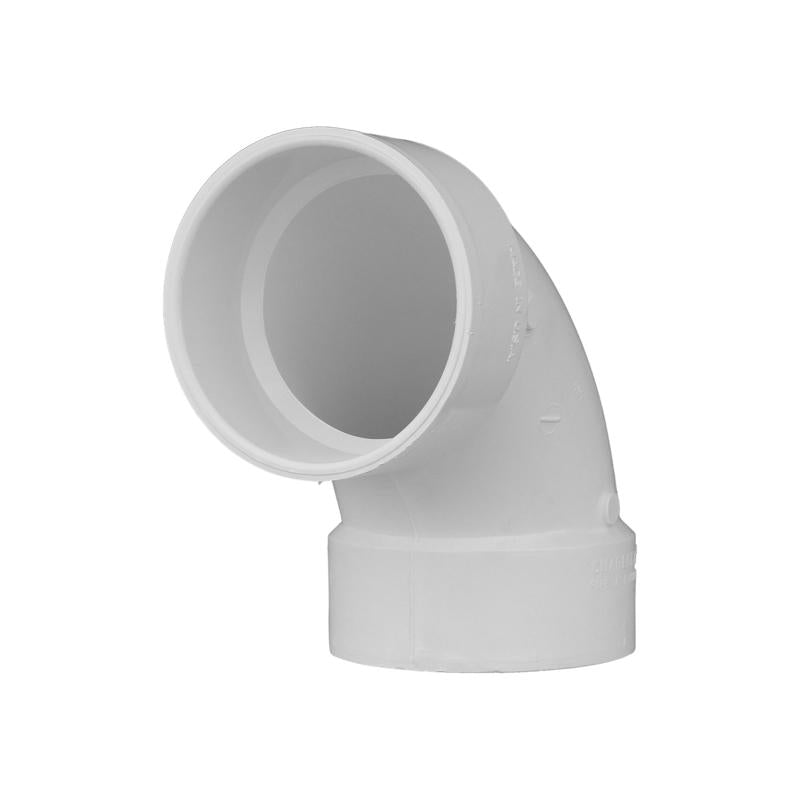 CHARLOTTE PIPE - Charlotte Pipe Schedule 40 4 in. Hub X 4 in. D Hub PVC 90 Degree Elbow 1 pk