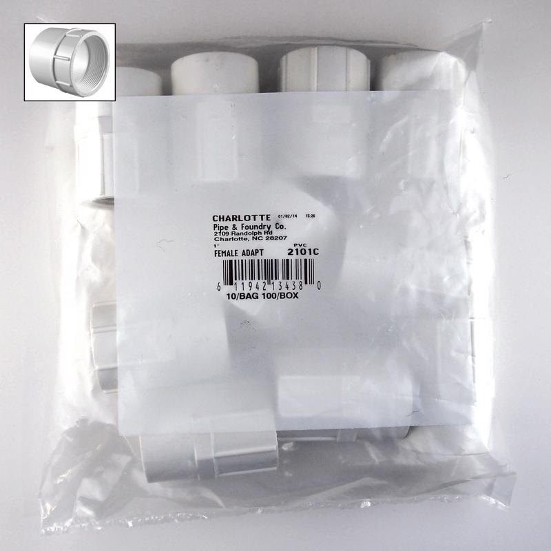 CHARLOTTE PIPE - Charlotte Pipe Schedule 40 1 in. Slip X 1 in. D FPT PVC Pipe Adapter 10 pk