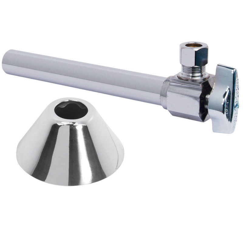 BRASSCRAFT - BrassCraft 1/2 in. Sweat outlets X 3/8 in. Compression outlets Brass Shut-Off Valve