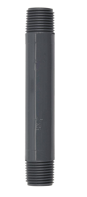 B & K - BK Products Schedule 80 1/2 in. MPT each PVC 5 in. Nipple 1 pk - Case of 10