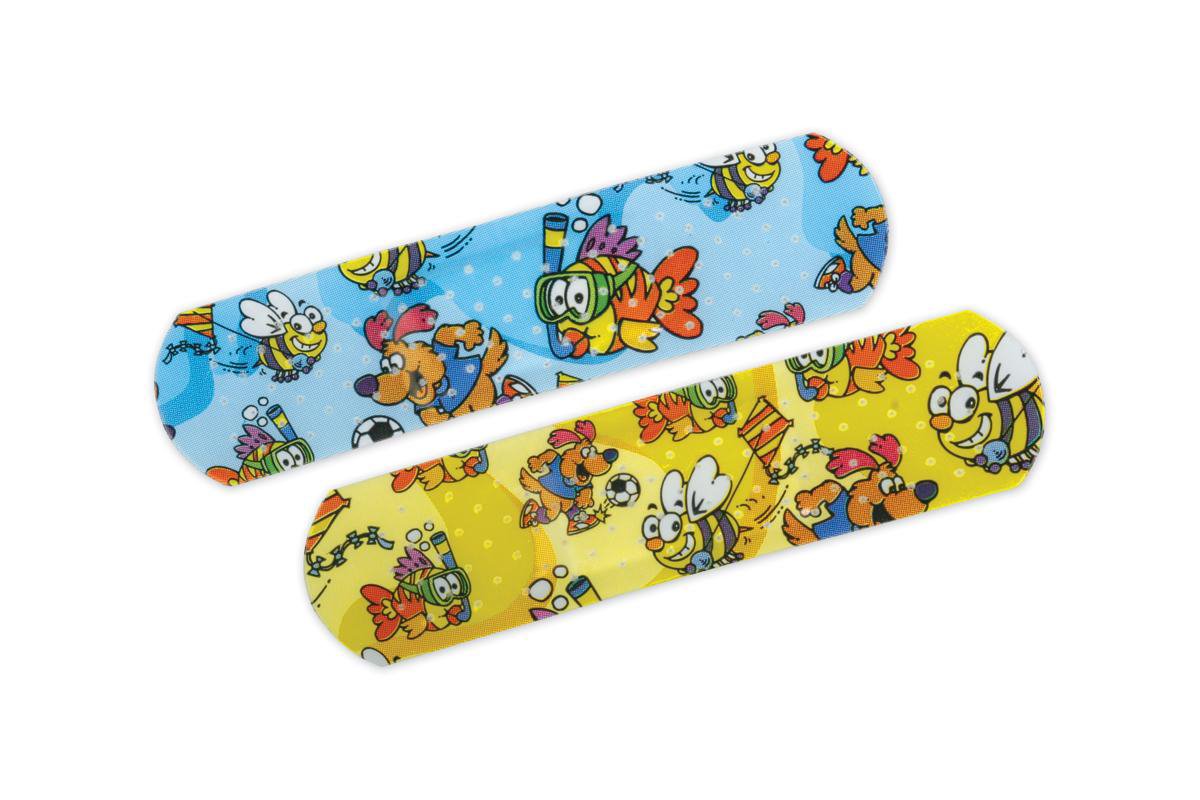 Medline - Adhesive Strip Curad® 3/4 X 3 Inch Plastic Rectangle Kid Design (Medtoons) Sterile [50/BX]