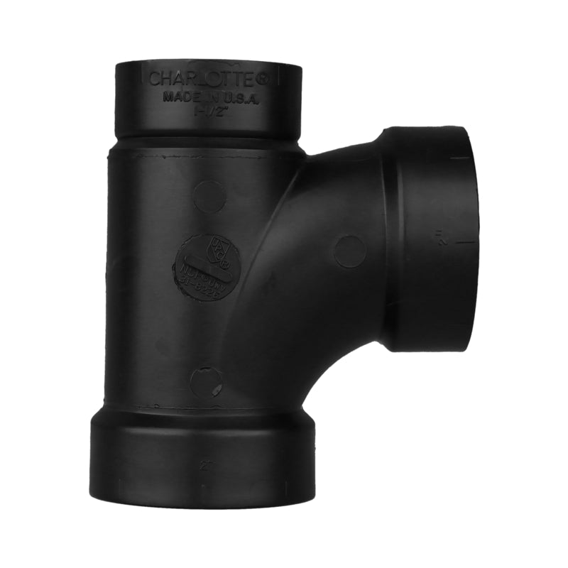 CHARLOTTE PIPE - Charlotte Pipe 2 in. Hub X 1-1/2 in. D Hub ABS Sanitary Tee [ABS004010800]