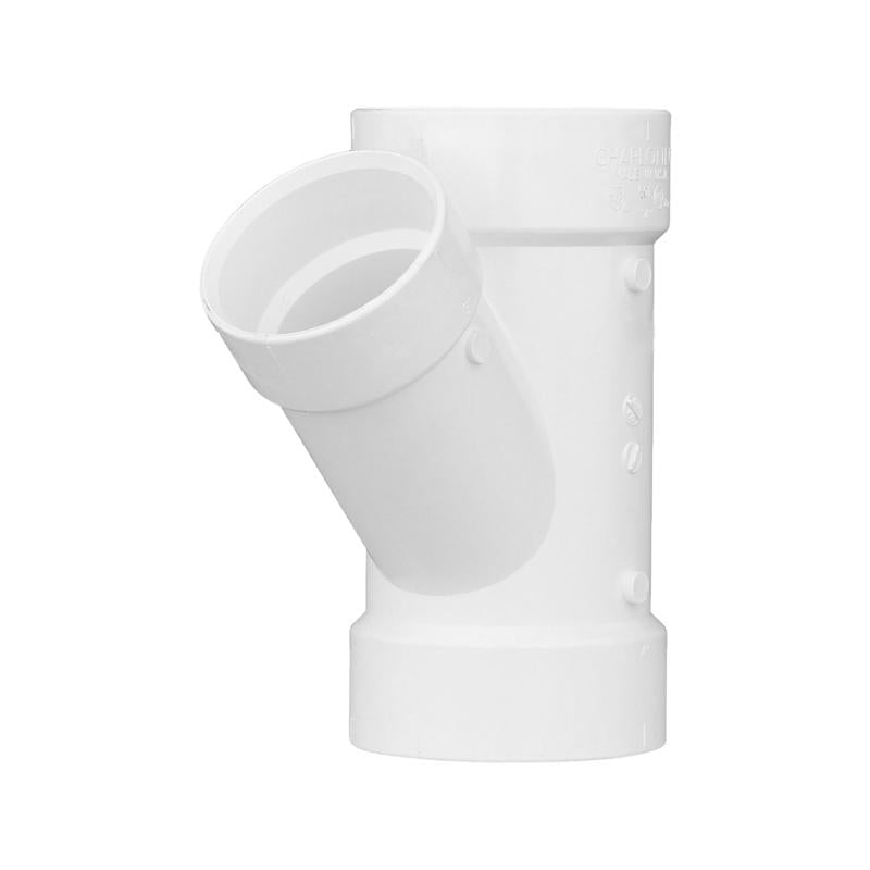 CHARLOTTE PIPE - Charlotte Pipe Schedule 40 4 in. Hub X 4 in. D Hub PVC Reducing Wye 1 pk