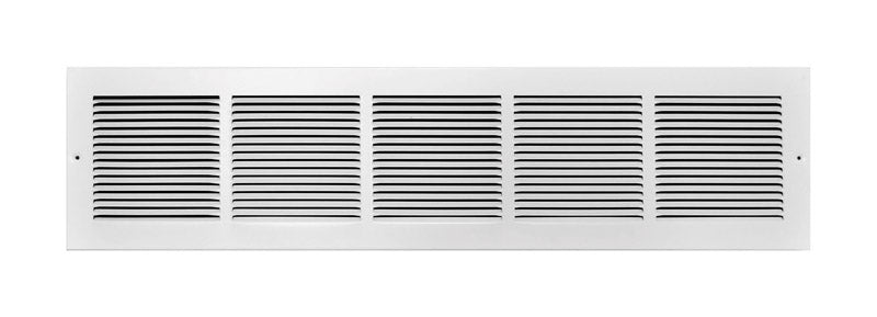 TRU AIRE - Tru Aire 6 in. H X 30 in. W 1-Way Powder Coat White Steel Baseboard Return Grille