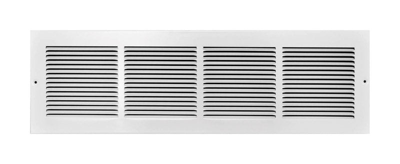 TRU AIRE - Tru Aire 6 in. H X 24 in. W 1-Way Powder Coat White Steel Floor Baseboard Register