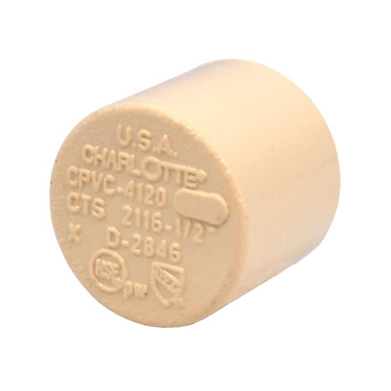 CHARLOTTE PIPE - Charlotte Pipe FlowGuard 1/2 in. Slip CPVC Drain Cap 10 pk