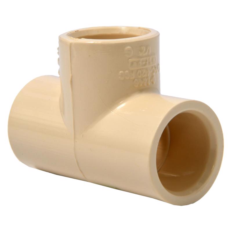 CHARLOTTE PIPE - Charlotte Pipe FlowGuard 1/2 in. Socket in. X 1/2 in. D Socket CPVC Tee 10 pk