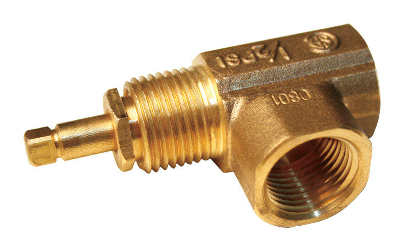 BLUE FLAME - Blue Flame 0.5 in. Polished Brass Straight Valve Body