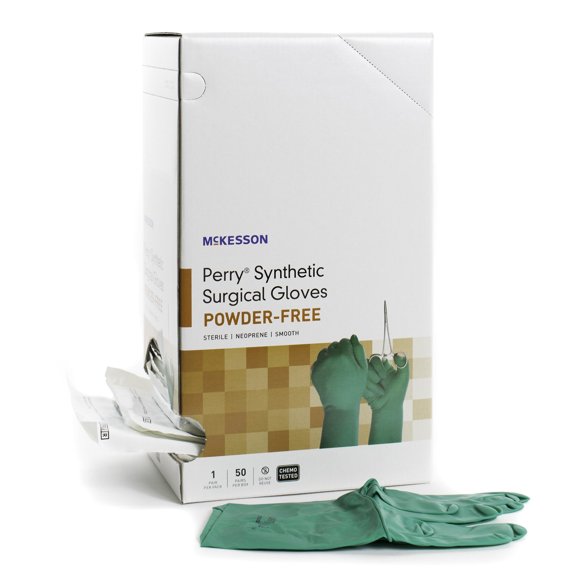 McKesson Brand - Surgical Glove McKesson Perry® Performance Plus Size 9 Sterile Polychloroprene Standard Cuff Length Smooth Dark Green Chemo Tested [50/BX]