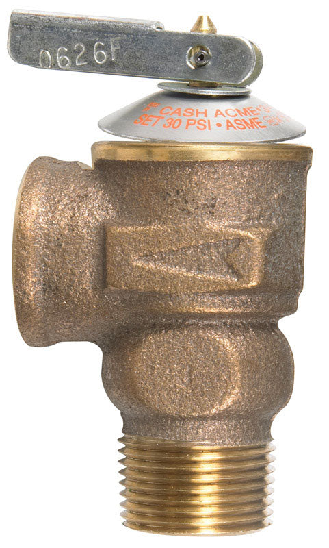 CASH ACME - Cash Acme 3/4 in. MIP Brass Pressure Relief Valve 3/4 in. FPT