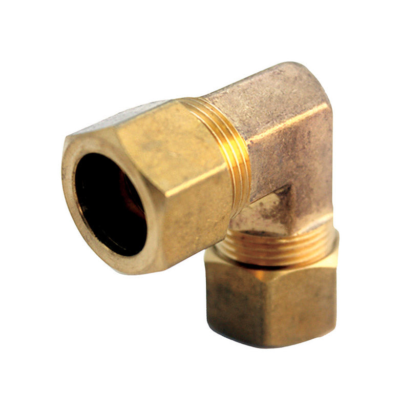 JMF COMPANY - JMF Company 1/2 in. Compression X 3/8 in. D Compression Brass 90 Degree Elbow - Case of 5