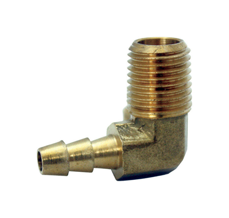 JMF COMPANY - JMF Company Brass 1/8 in. D X 5/16 in. D Hose Barb Elbow 1 pk - Case of 5