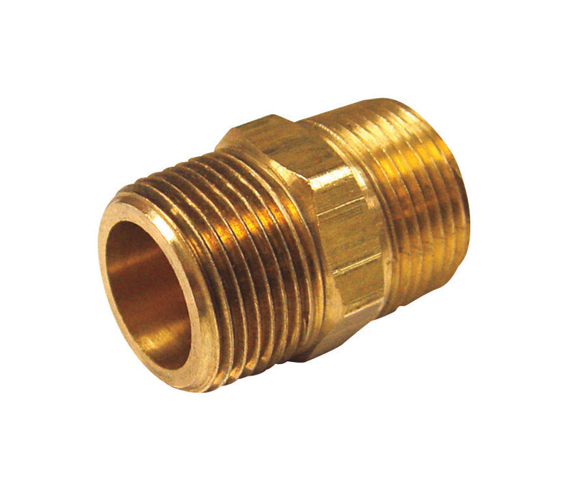 JMF COMPANY - JMF Company 3/8 in. MPT X 1/8 in. D MPT Brass Reducing Hex Nipple - Case of 5
