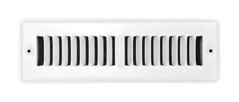 B & K - Tru Aire 2 in. H X 10 in. W 2-Way Powder Coat White Steel Floor Register [C150TSW02X10]