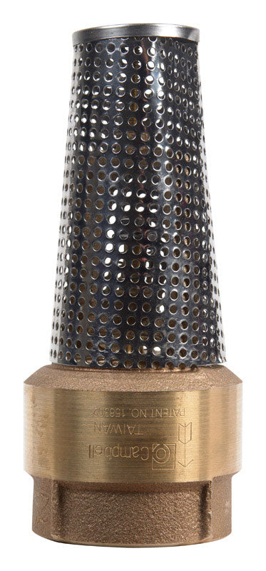 B & K - Campbell 2 in. D X 2 in. D Brass Foot Valve