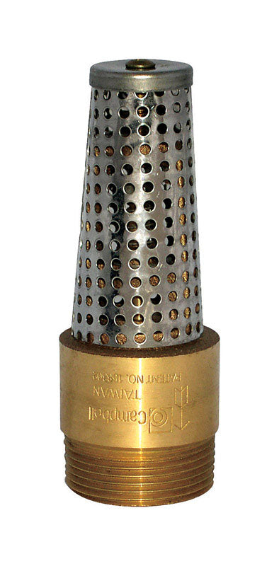 B & K - Campbell 1 in. D X 1-1/4 in. D Brass Spring Loaded Foot Valve