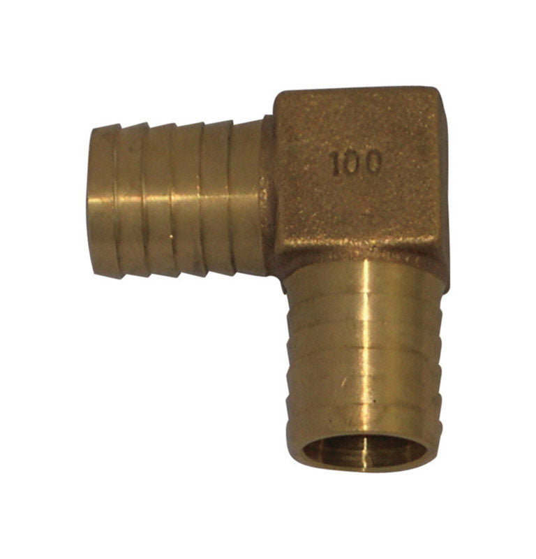 B & K - Campbell 1 in. Barb X 1 in. D Barb Brass 90 Degree Elbow