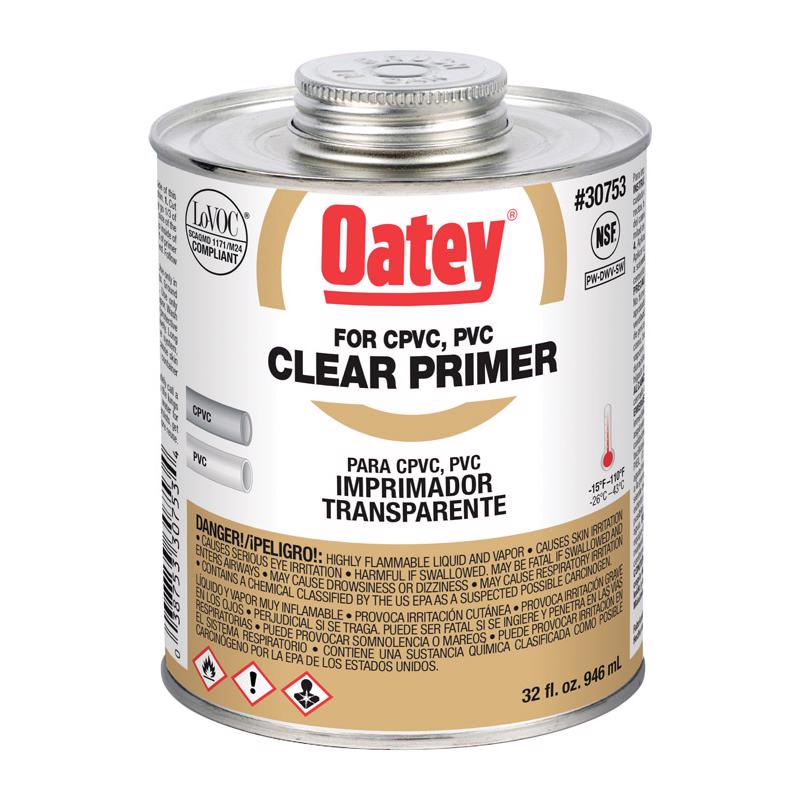 B & K - Oatey Clear Primer For CPVC/PVC 32 oz
