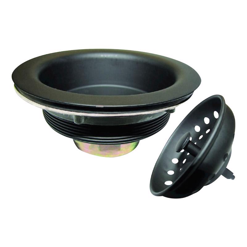 B & K - Keeney 4-1/2 in. Black Stainless Steel Kitchen Sink Strainer