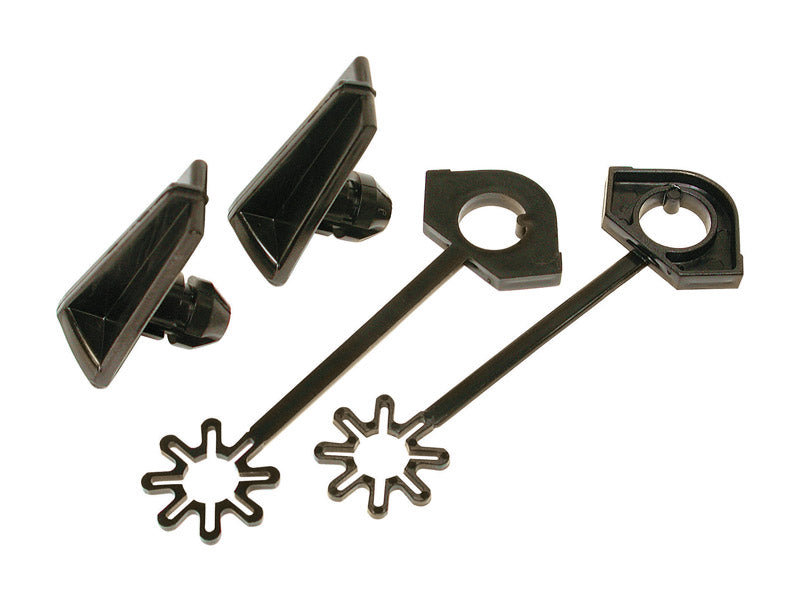 B & K - Dial 3/4 in. H X 4-3/4 in. W Black Polypropylene Corner Wire Latch