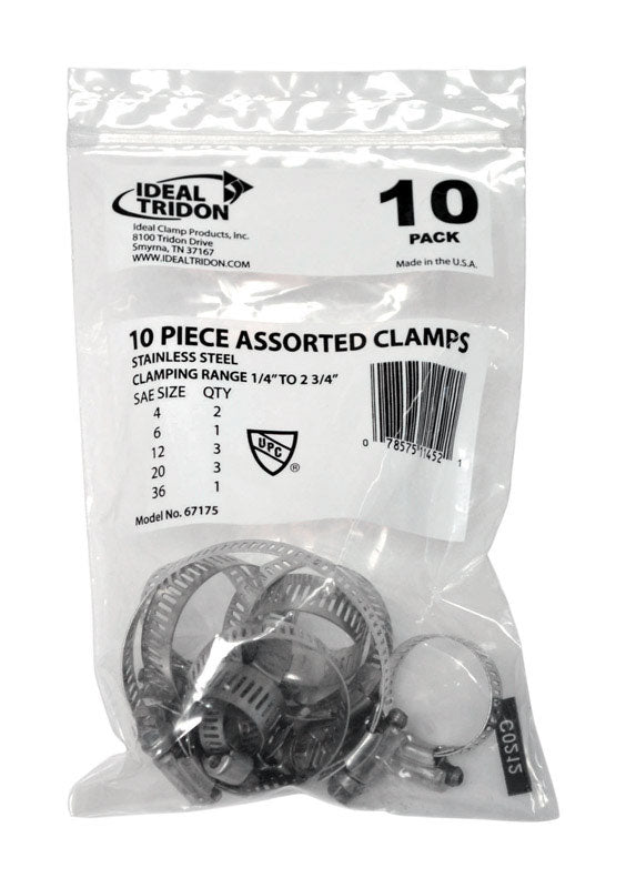 B & K - Ideal Tridon 1/4 in. 2-3/4 in. Mulit-Size Silver Hose Clamp Stainless Steel Band