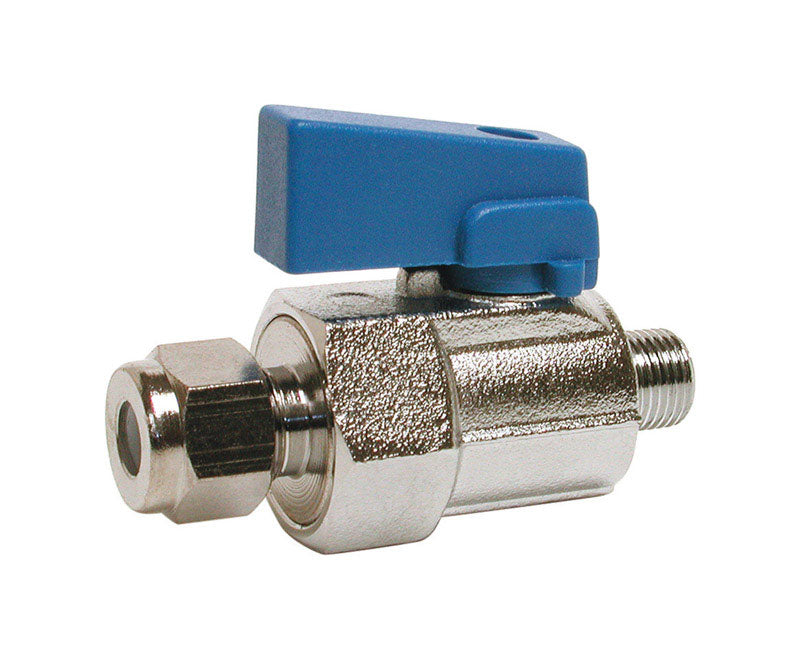 B & K - Dial 1/4 in. H X 1/8 in. W Stainless Steel Ball Valve
