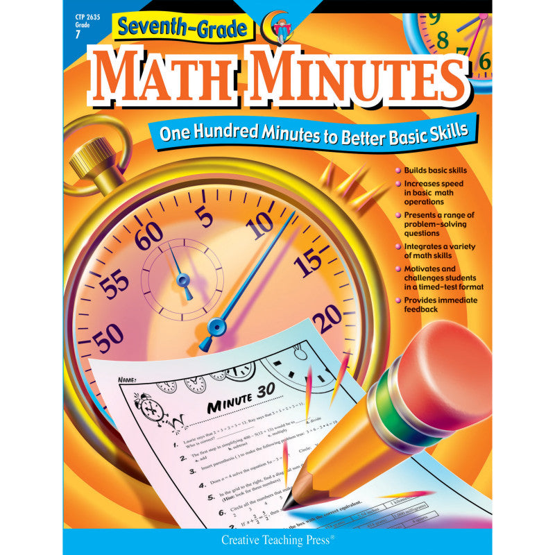 CREATIVE TEACHING PRESS - Math Minutes Book, Grade 7