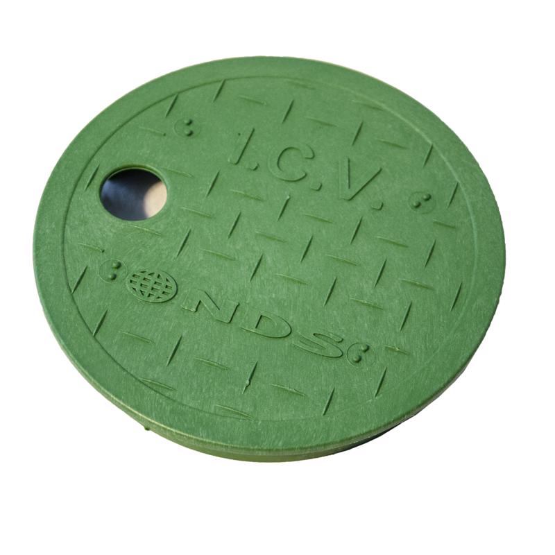 B & K - NDS 6.5 in. W X 0.75 in. H Round Valve Box Cover Green