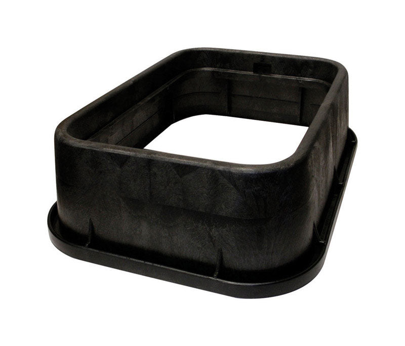 NDS - NDS 13 in. W X 6 in. H Rectangular Riser for Valve Box Black
