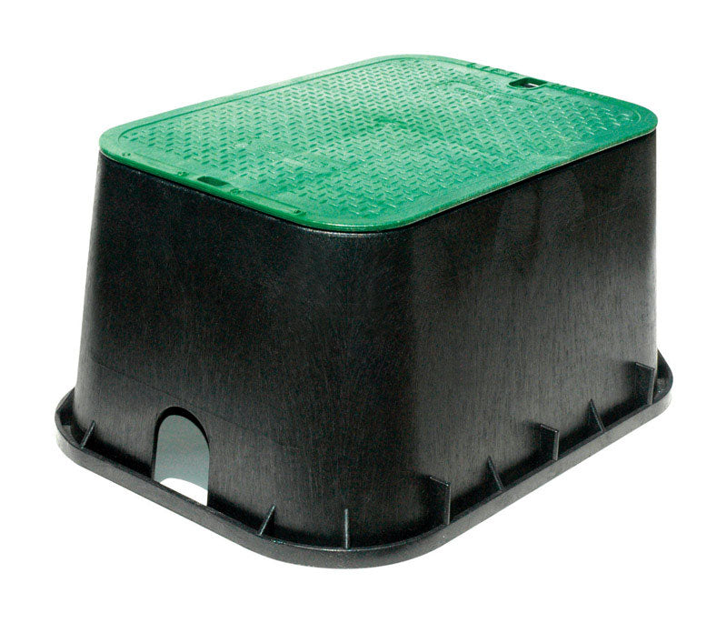 NDS - NDS 20 in. W X 13 in. H Rectangular Valve Box with Overlapping Cover Black/Green