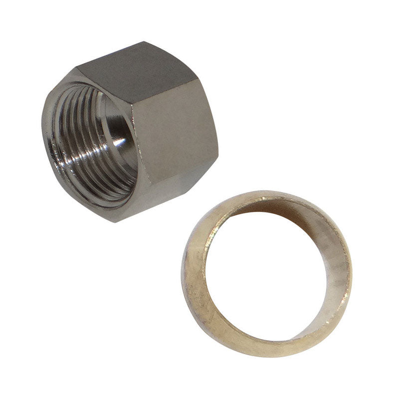 B & K - JMF Company 3/8 in. Chrome Nut With Sleeve - Case of 5