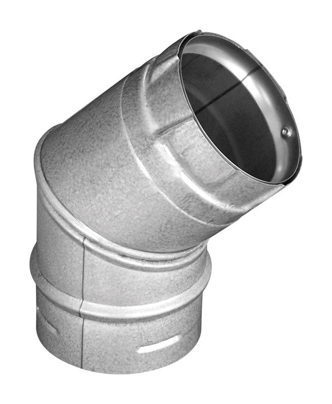 B & K - DuraVent 3 in. D X 3 in. D 45 deg Galvanized Steel Stove Pipe Elbow - Case of 2