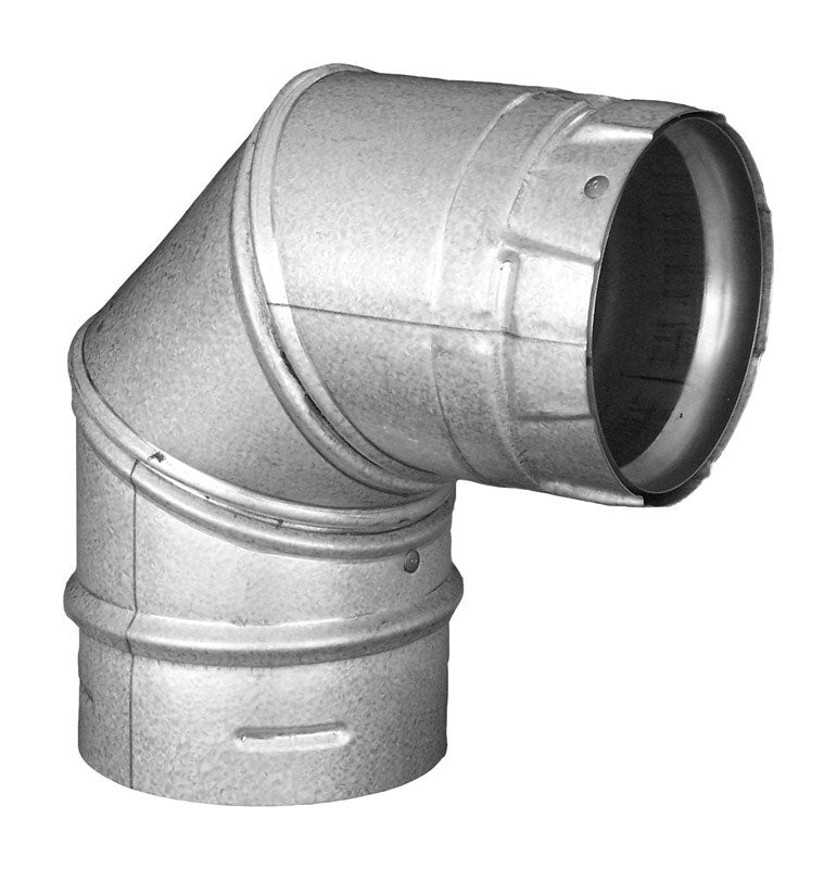 B & K - DuraVent 4 in. D X 4 in. D 90 deg Galvanized Steel Stove Pipe Elbow - Case of 2
