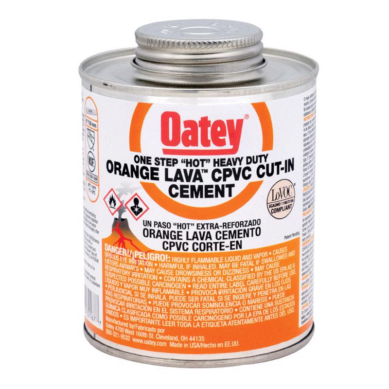 B & K - Oatey Lava Hot Orange Cut-In Cement For CPVC 8 oz