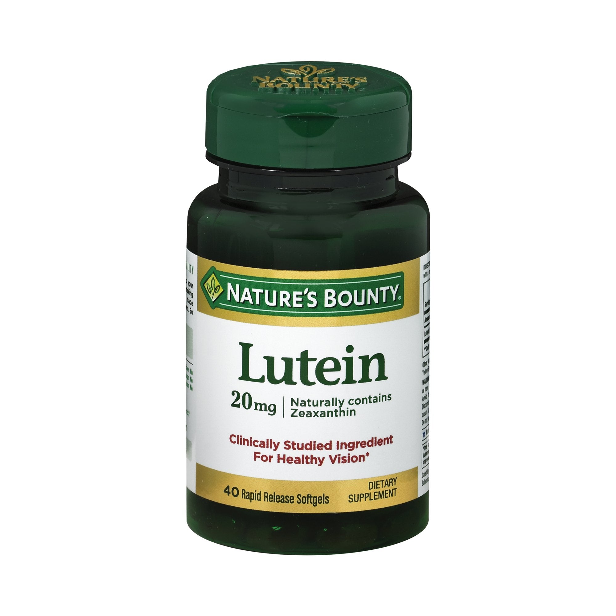 US Nutrition - Eye Vitamin Supplement Nature's Bounty® Lutein 20 mg Strength Softgel 40 per Bottle [1/EA]