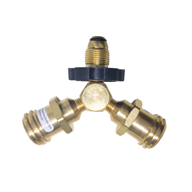 B & K - Mr. Heater 2 in. D Brass/Plastic Propane Y Female Adapter