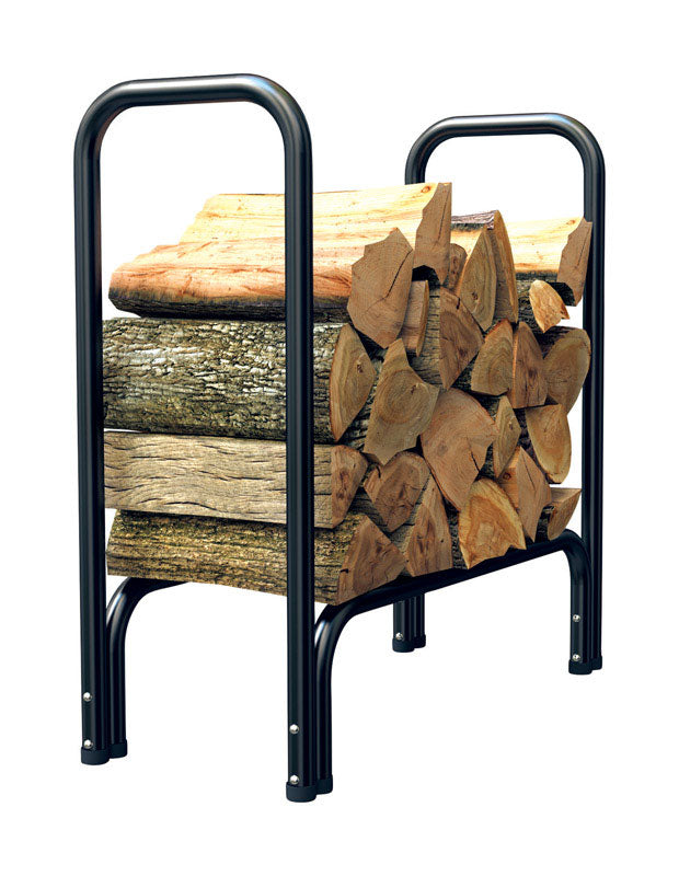B & K - Panacea Black Powder Coated Steel Log Rack [15215]