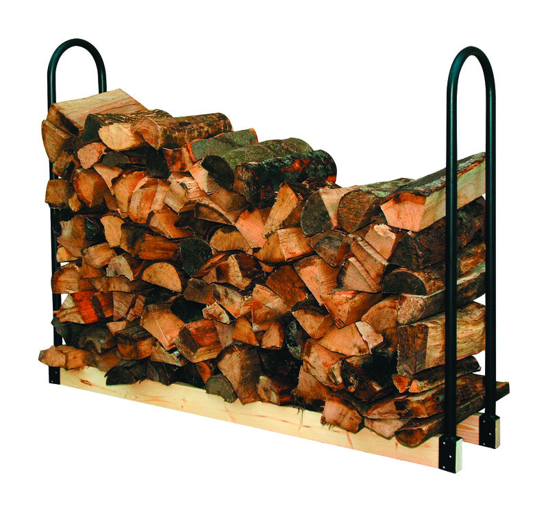 B & K - Panacea Black Powder Coated Steel Log Rack [15206]