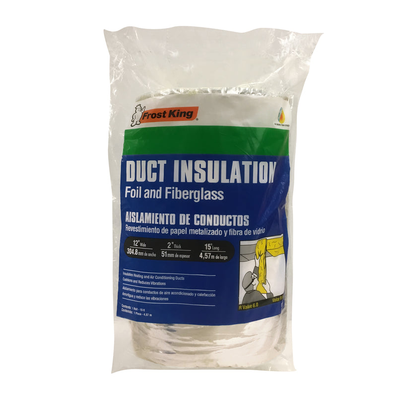 B & K - Frost King 12 in. X 15 ft. L Fiberglass/Foil Duct Insulation