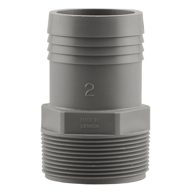 BOSHART INDUSTRIES - Boshart Industries 2 in. MPT in. X 2 in. D Insert Polypropylene Male Adapter 1 pk