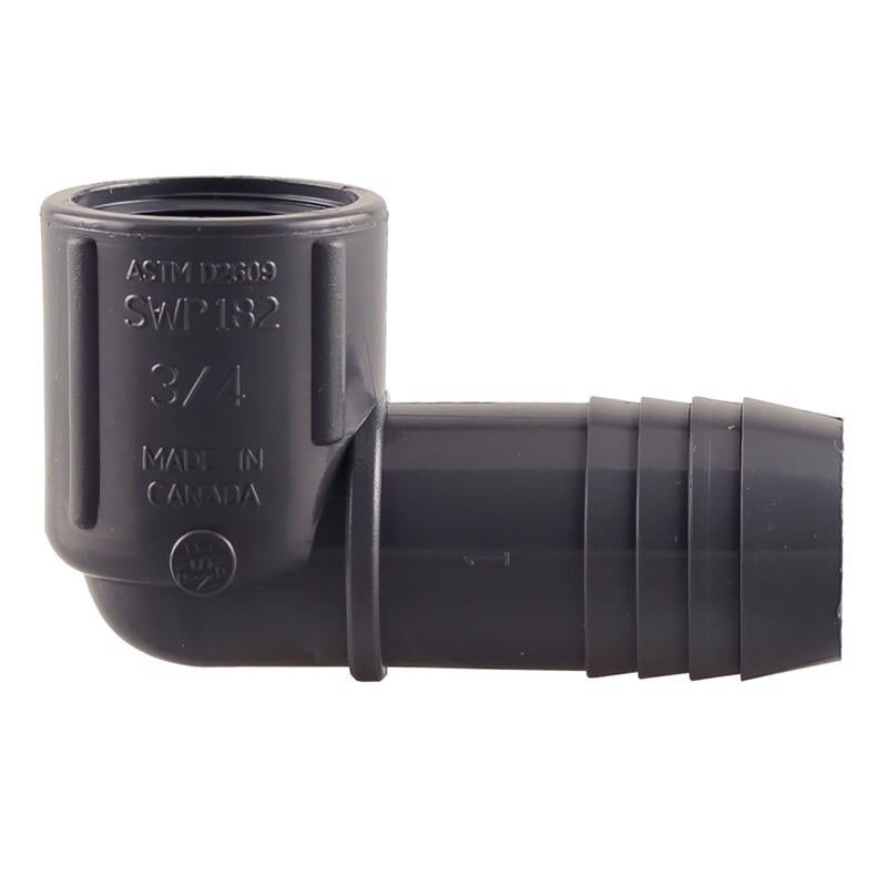 BOSHART INDUSTRIES - Boshart Industries 1 in. Insert in. X 3/4 in. D FPT Polypropylene 3 in. 90 Degree Reducing Elbow 1 p