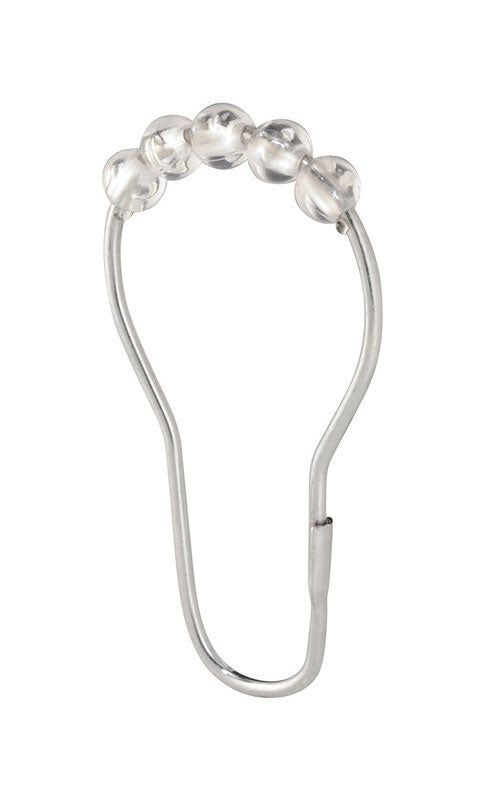 B & K - iDesign Chrome Silver Metal Shower Curtain Rings 12 pk - Case of 6 [76770]