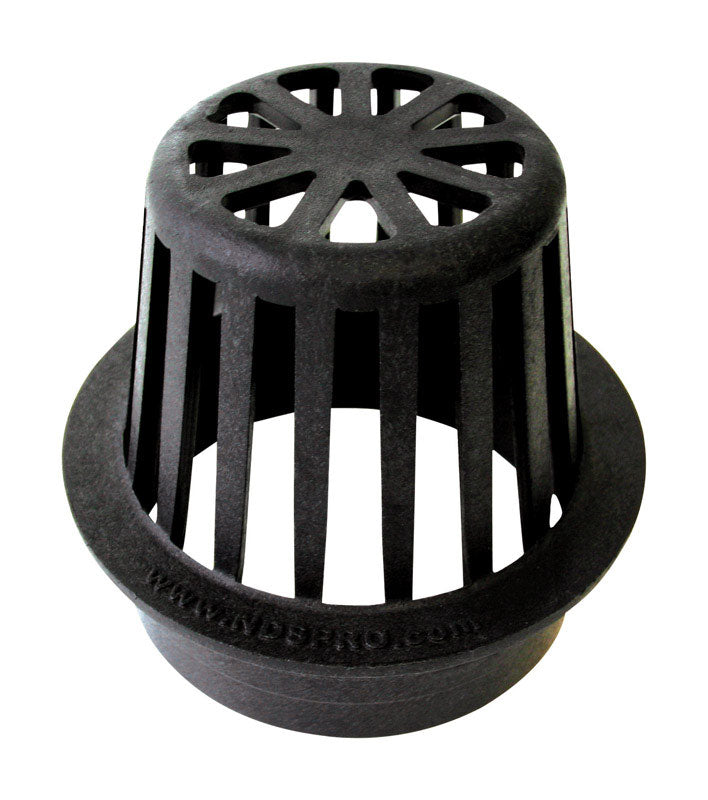 B & K - NDS 4 in. Black Round Polyolefin Atrium Grate
