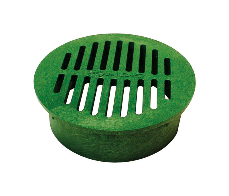 B & K - NDS 6 in. Green Round Polyethylene Drain Grate